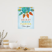Delray Beach Florida Sunshine Travel Poster (Keuken)