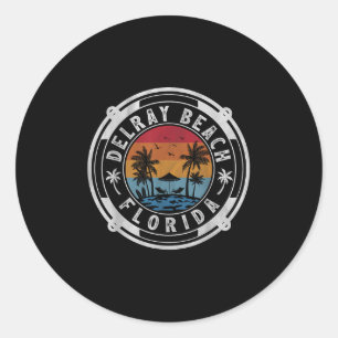 Delray Beach Florida zomervakantie Sunse Ronde Sticker