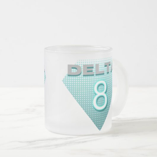 Delta 8 matglas koffiemok (Voorkant rechts)