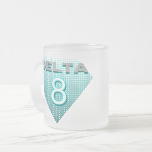 Delta 8 matglas koffiemok (Voorkant links)