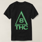 Delta 8 THC Delta 8 Triangle Symbool Groene Weed P T-shirt (Design voorkant)