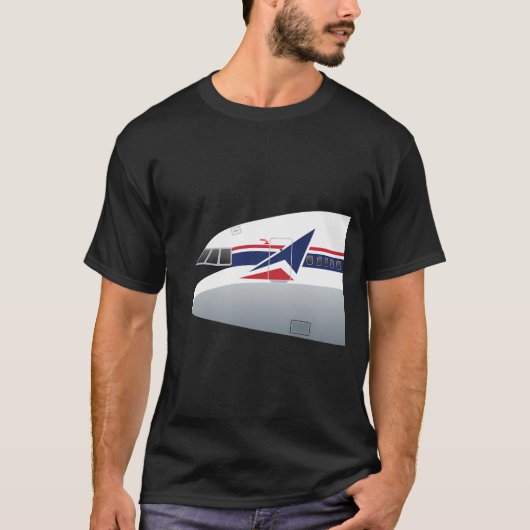 Delta Airlines Lockheed L-1011 Tristar neus T-shirt (Voorkant)