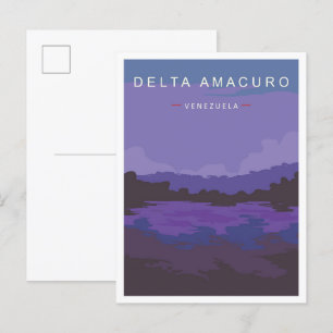 Delta Amacuro Venezuela Art Vintage Travel Briefkaart