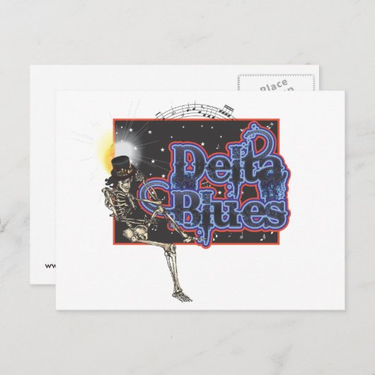 Delta Blues Briefkaart (Voorkant / Achterkant)