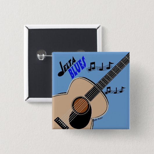 Delta Blues Button (Voorkant /achterkant)