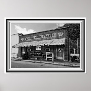 Delta Blues Club B&W  Foto 13 x 19 Poster
