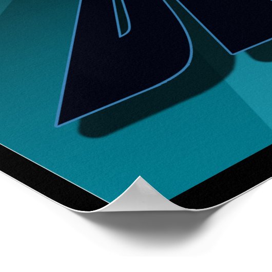 Delta Blues Guitar en Keyboard Starburst Poster (Hoek)