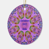 DELTA ~ CHRISTMAS Red Green Blue roze 2022 ~ Keramisch Ornament (Links)
