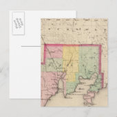 Delta County Michigan Briefkaart (Voorkant / Achterkant)