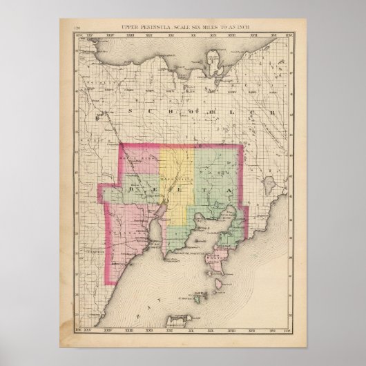 Delta County Michigan Poster (Voorkant)