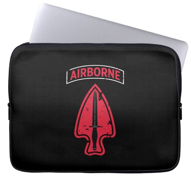 Delta Force "Special Forces" in nood Laptop Sleeve (Voorkant)
