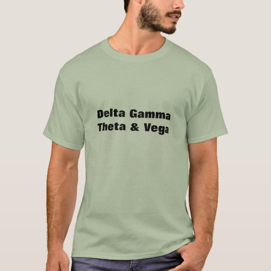 Delta Gamma Theta & Vega Comfy T T-shirt (Voorkant)