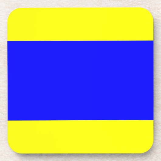 Delta Geel Blauw Bier Onderzetter (Voorkant)