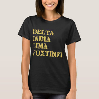 Delta India Militair Leger van Lima Foxtrot T-shirt