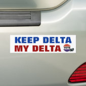 Delta Mijn delta behouden Bumpersticker (Op auto)