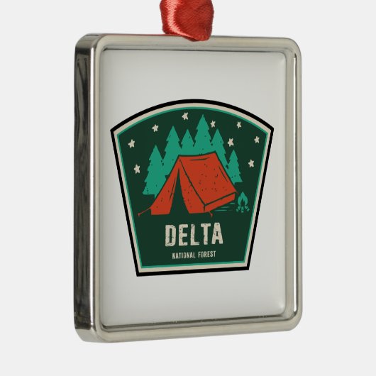 Delta National Forest Camping Metalen Ornament (Rechts)