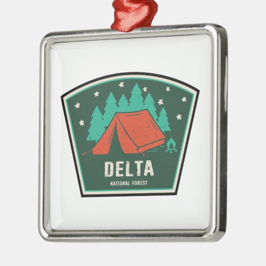 Delta National Forest Camping Metalen Ornament (Links)
