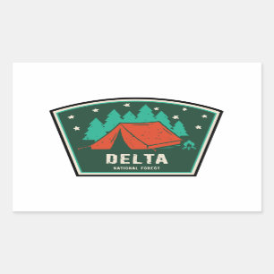 Delta National Forest Camping Rechthoekige Sticker