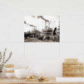 Delta Queen, Boat, geladen in New Orleans Poster (Keuken)