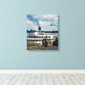 Delta Queen Steamboot Mississippi River Art Canvas Afdruk (Insitu (Houten vloer))