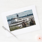 Delta Queen Steamboot Mississippi River Art Rechthoekige Sticker (Envelop)