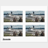 Delta Queen Steamboot Mississippi River Art Rechthoekige Sticker (Vel)