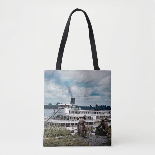 Delta Queen Steamboot Mississippi River Art Tote Bag (Voorkant)