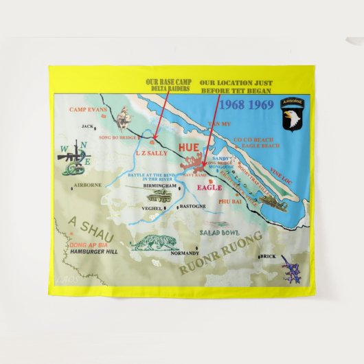 DELTA RAIDERS AO (operatiegebied) Wandkleed (Voorkant (horizontaal))