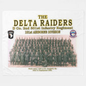 DELTA RAIDERS bij FT. CAMPBELL Fleece Deken (Voorkant (Horizontaal))