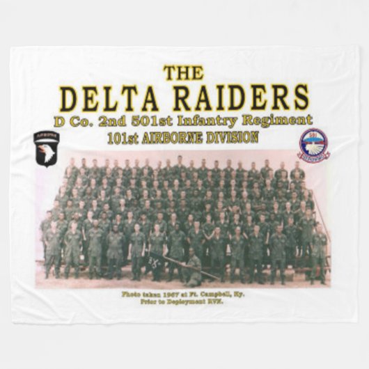 DELTA RAIDERS bij FT. CAMPBELL Fleece Deken (Voorkant (Horizontaal))