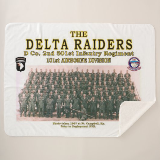 DELTA RAIDERS bij FT. CAMPBELL Sherpa Deken (Voorkant (horizontaal))