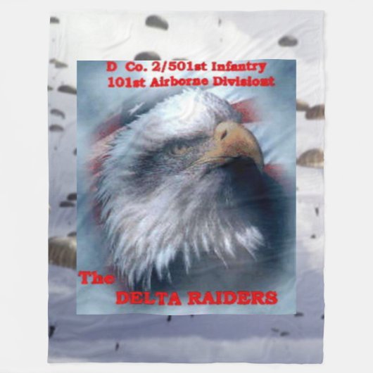 DELTA RAIDERS met EAGLE Fleece Deken (Voorkant)