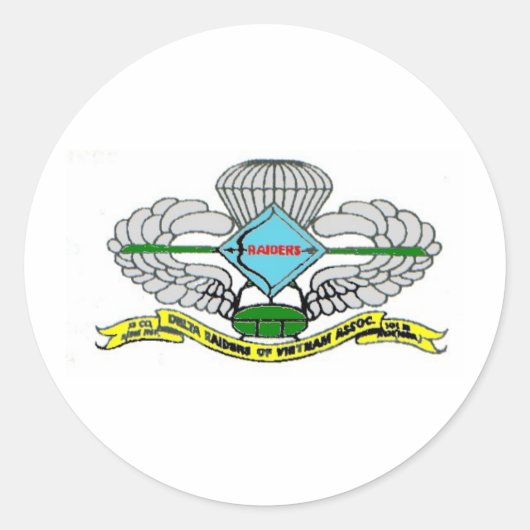 DELTA-RAIDERS RONDE STICKER (Voorkant)