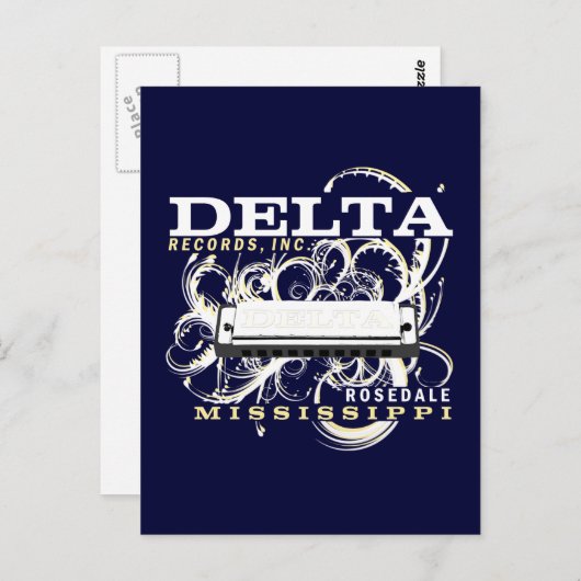 Delta Records Briefkaart (Voorkant / Achterkant)