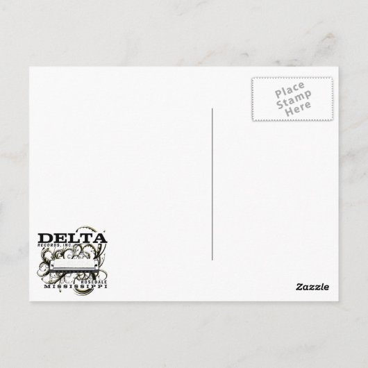 Delta Records Briefkaart (Achterkant)