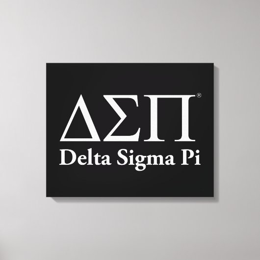 Delta Sigma Pi Klassiek Logo Canvas Afdruk (Voorkant)
