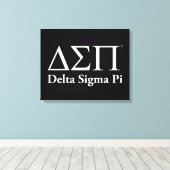 Delta Sigma Pi Klassiek Logo Canvas Afdruk (Insitu (Houten vloer))