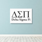 Delta Sigma Pi Klassiek Logo Canvas Afdruk (Insitu (Houten vloer))