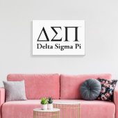 Delta Sigma Pi Klassiek Logo Canvas Afdruk (Insitu (Woonkamer))
