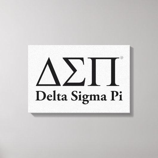 Delta Sigma Pi Klassiek Logo Canvas Afdruk (Voorkant)