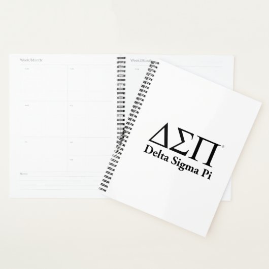 Delta Sigma Pi Klassiek Logo Planner (Display)