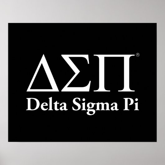 Delta Sigma Pi Klassiek Logo Poster (Voorkant)