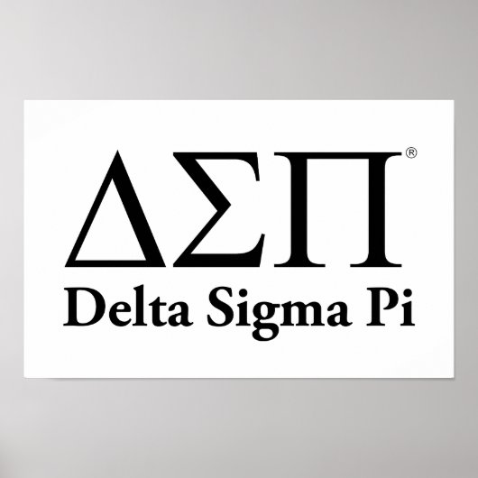 Delta Sigma Pi Klassiek Logo Poster (Voorkant)