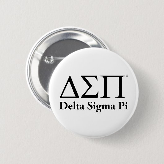 Delta Sigma Pi Klassiek Logo Ronde Button 5,7 Cm (Voorkant /achterkant)