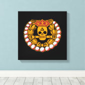 Delta Sigma Pi Schedel Badge Canvas Afdruk (Insitu (Houten vloer))