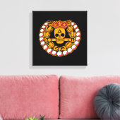 Delta Sigma Pi Schedel Badge Canvas Afdruk (Insitu (Woonkamer))