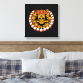 Delta Sigma Pi Schedel Badge Canvas Afdruk (Insitu (Slaapkamer))