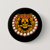 Delta Sigma Pi Schedel Badge Ronde Button 5,7 Cm (Voorkant)