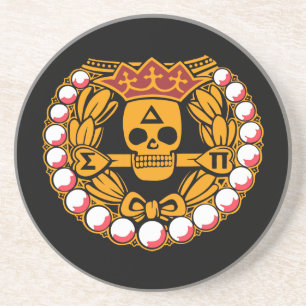 Delta Sigma Pi Schedel Badge Zandsteen Onderzetter