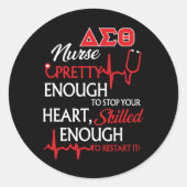 Delta Sigma Theta Sorority Nurse Ronde Sticker (Voorkant)